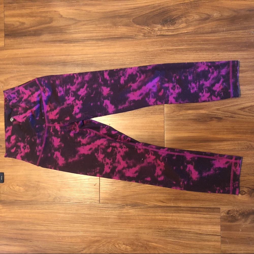 Lululemon high rise wunder under tie dye